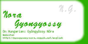 nora gyongyossy business card