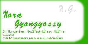 nora gyongyossy business card